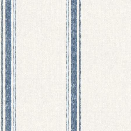 MANHATTAN COMFORT Gresham Linette Navy Fabric Stripe 33 ft L X 205 in W Wallpaper BR4072-70067